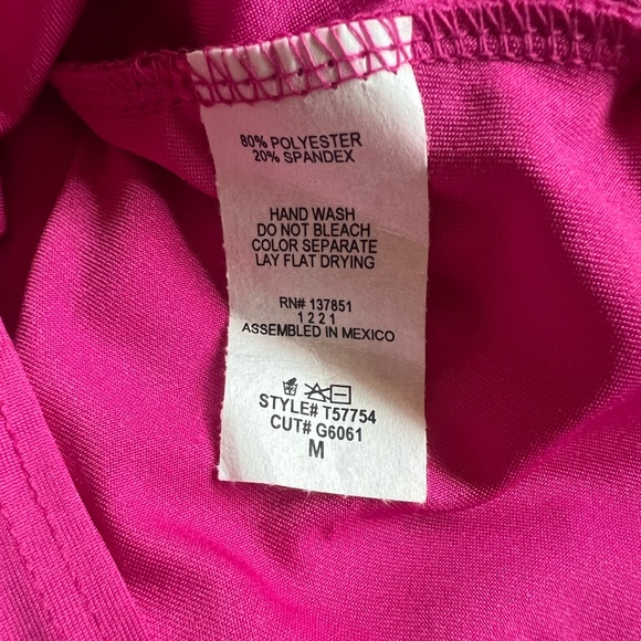 Pink Square Neck Bodysuit - Picture 4 of 4